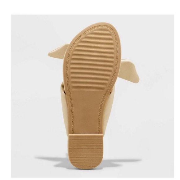 Women's Adley Bow Flip Flop Sandals - A New Day™ Cream - Picture 4 of 4